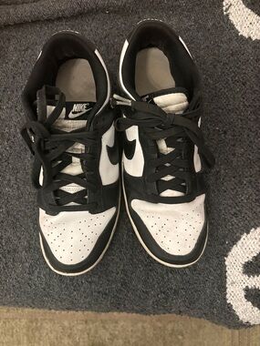 Nike Black and White Low-Top Swoosh Sneakers